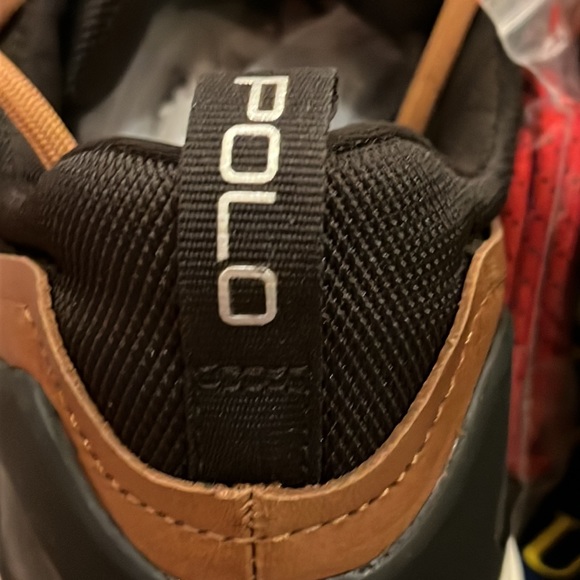 Polo Ralph Lauren Adventure 100 SK ATH tan burnished calf leather shoes Mens 8.5 - Picture 7 of 16